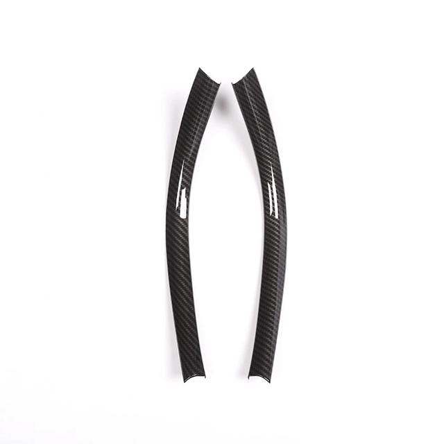 2 шт., хромированная накладка на панель центральной консоли из углеродного волокна, украшение для Mercedes Benz A/GLA/CLA Class 200 220 260 W176