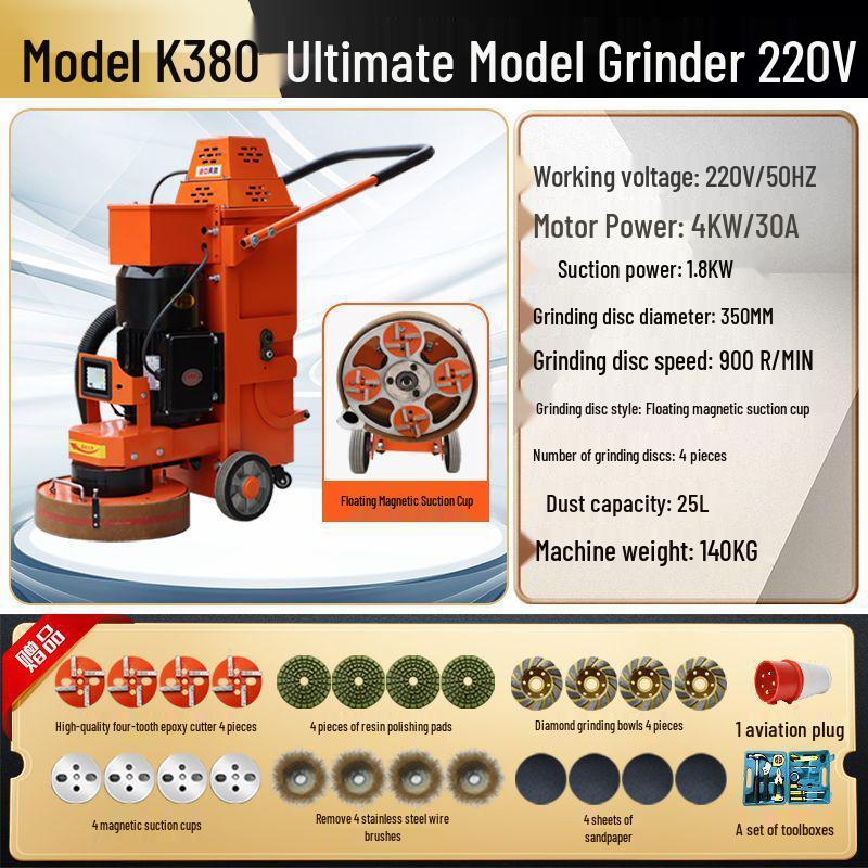 Shanghai Dust-Free Epoxy Floor Grinder: Concrete, Cement, Pavement, Paint Stripper, Terrazzo Polisher