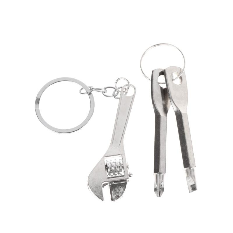 3 шт./набор Мини Крестовая + Плоская Отвертка + Гаечный Ключ Портативный Набор Многофункциональный Мини Гаечный Ключ Брелок Для Велосипеда Мотоцикла Инструмент Для Ремонта