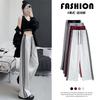 Striped Sweatpants Women's New Autumn Small Loose Lazy Straight Casual Sports Wide-leg Guard Pants