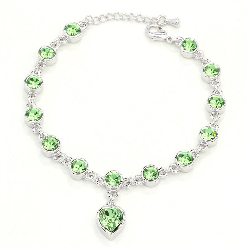 Браслет Cherish Love с кристаллами, аксессуары для девочек, модные украшения, женский красивый браслет на удачу