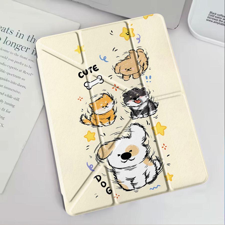 Чехол-планшет Happy Dog для iPad Air 4 5 M3 M2 1 2 M4 11 дюймов Mini 6 7 Pro 11-го 10-го 9-го 8-го 7-го 12,9 дюйма Pro 2025 Держатель Чехол