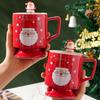Creative Santa Claus Ceramic Cup Christmas Mug High Value Water Cup Cute Cartoon Cup