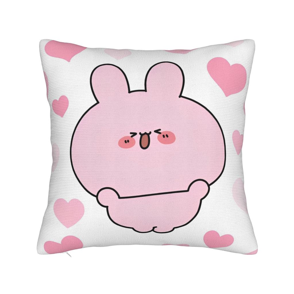 Asamimichaan Asleep Cartoon Square Pillow Case Cute Asamimi Cushion Covers Awesome Polyester Decorative Pillowcover For Home 18"