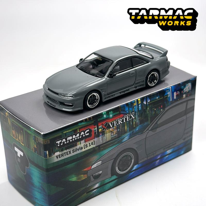 Гудронированные работы 1:64 TW VERTEX Silvia S14 Серый Chase литой модельный автомобиль