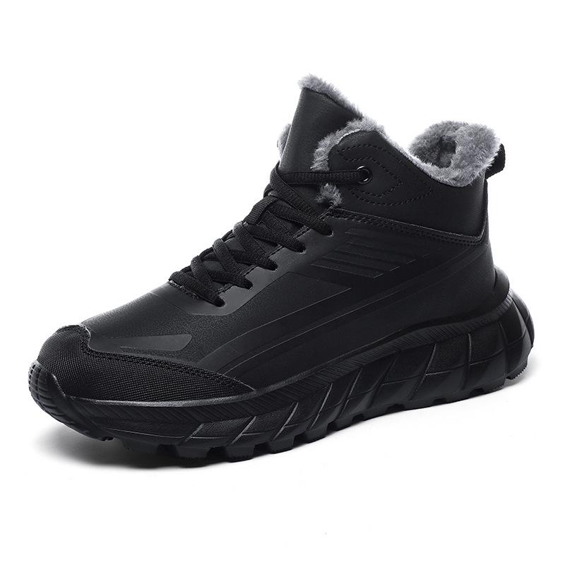 2024 Large Size Autumn and Winter Men's Shoes Waterproof Cotton Shoes Men's Snow Boots Warm and Cold-proof High-top Sports Shoes In Stock