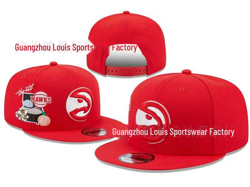 Кепка с вышитыми плоскими полями команды НБА: Наггетс, Хит, Уорриорз, Бакс, Санс