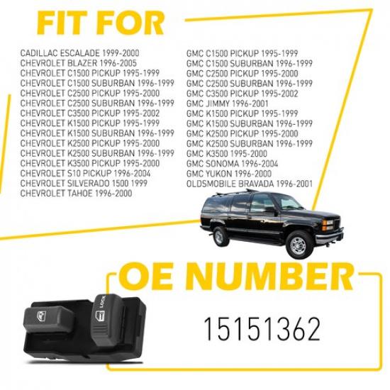 Front Right Power Door Window Lock Switch For 95-00 CHEVROLET C/K2500 PICKUP