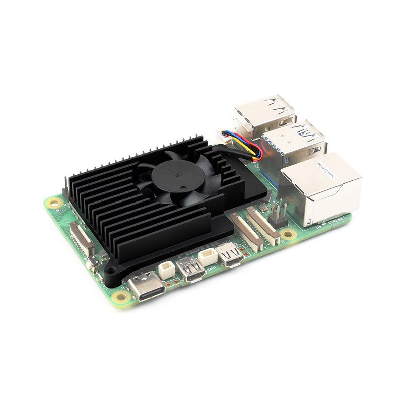 Вентилятор охлаждения Raspberry Pi 5 с радиатором и термопрокладкой