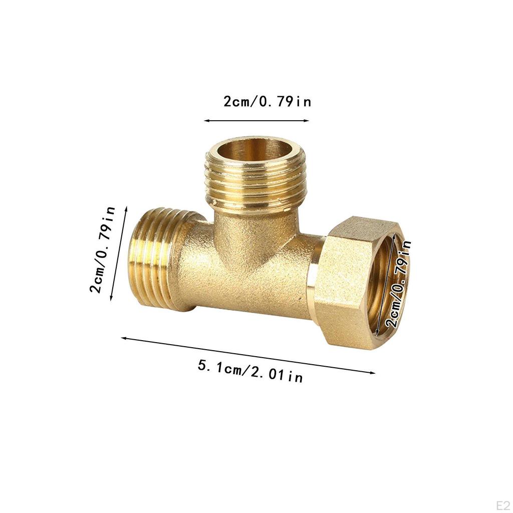 Тройник Фитинг Латунь 3-ходовой Домашняя Замена Легко Установить Шланг Вода