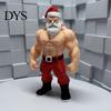 Реквизит для атмосферы рождественской вечеринки, 3D-печатная фигурка Санта-Клауса-атлета, Мускулистая статуэтка, Забавная мускулистая статуэтка, Креативная спортивная фигурка, Настольное украшение