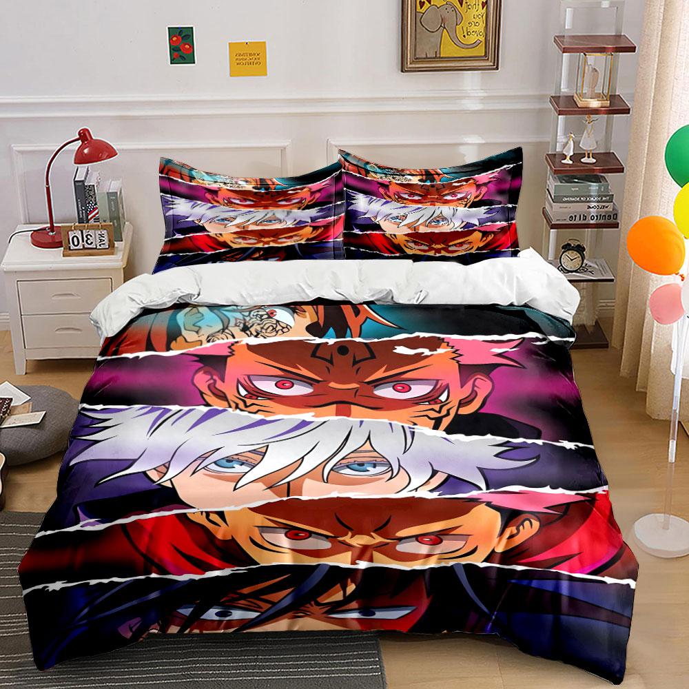 Anime characters' intense gazes. Bedding sets Duvet cover sets Duvet covers Pillowcases(1 * Duvet Cover 2 * Pillowcases without duvet insert)