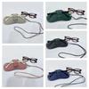 Hanging Neck PU Leather Glasses Bag Eyewear Protector Case Sunglasses Pouch Glasses Storage Bag Pendant Korean Style
