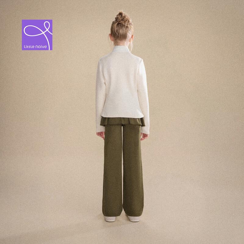 Легкая белая пуховая куртка для маленьких наивных девочек