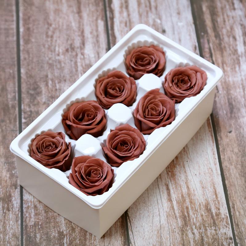 Eternal Life Flower Material Gift Box Immortal Rose Flower Dried Rose Artificial Preserved Flowers Head Roses
