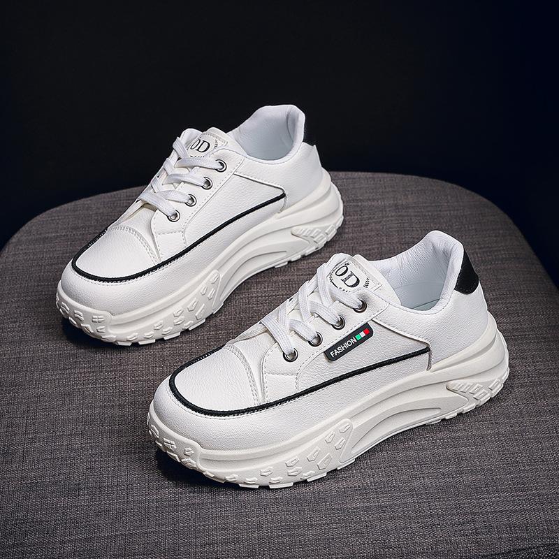 Осенняя женская обувь, новые дышащие белые туфли, детская корейская версия, модные универсальные туфли на платформе, спортивная повседневная обувь для сноуборда, обувь для папы