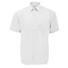 Russell Collection Mens Short Sleeve Poly-Cotton Easy Care Poplin Shirt