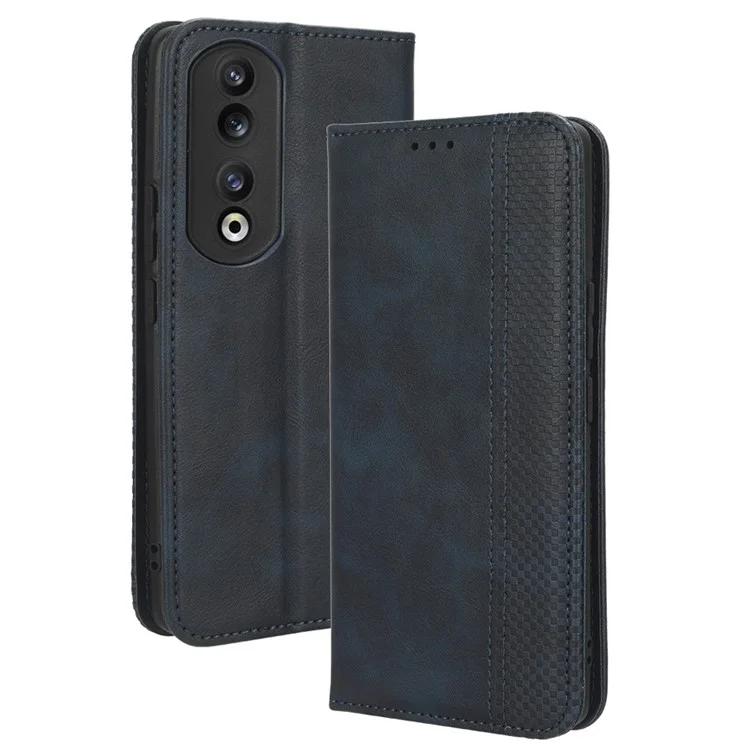 Для Honor 90 Pro кошелек с защитой от падения в стиле ретро-подставка чехол для мобильного телефона из искусственной кожи с магнитным чехлом
