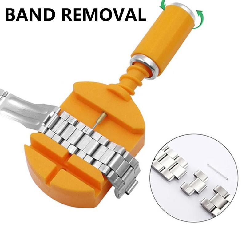 Watch Band Adjustment Kit 19Pieces Watch Strap Repair Tool with Stainless Steel Pin and Hammers for Link Removal