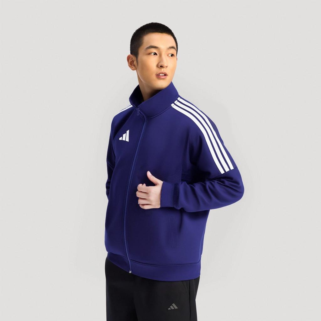 adidas Спортивная повседневная куртка с воротником-стойкой и тремя полосками, утепленная, унисекс, Jackets TR30JR2MT-DBW