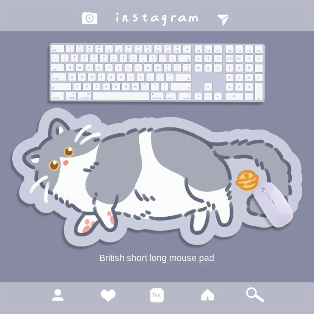 Коврик для стола Милый котик коврики для мыши Кот Кавайный котик коврик для мыши Мультяшный кот Большой коврик для мыши Игровой декор