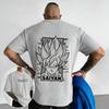 Dragon Ball Бейджита Укун Печатная Цифровая Прямая Печать Летняя Свободная Большого Размера Хлопковая Футболка с Коротким Рукавом Мужской Топ