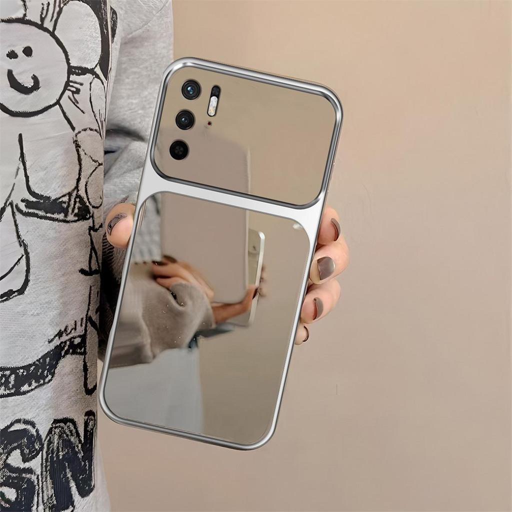 Чехол для Xiaomi Redmi Note 10 5G, POCO M3 Pro 5G Модный чехол с большим окном Зеркальный корпус телефона