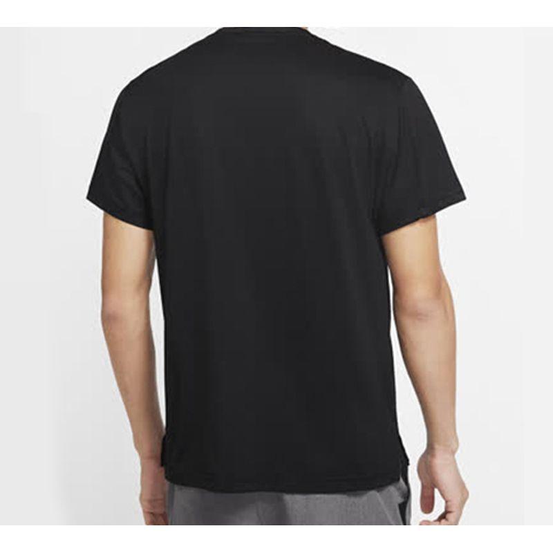 Nike Pro Повседневная футболка с логотипом и круглым вырезом с коротким рукавом, мужские топы, черный CJ4612-010