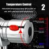 Настенный термостатический душ для ванной комнаты, смеситель для холодной и горячей воды, латунный смеситель, двухрычажное управление, контроль температуры, смеситель для душа и ванны