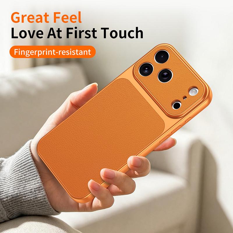 Luxury faux sheepskin shockproof phone case For 17E 17 16 15 16E 13 14 11 Pro Max full covered with matte skin back cover