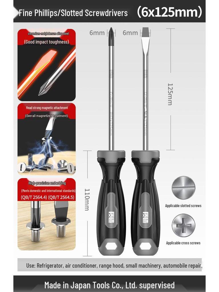 High-Quality Industrial Screwdriver Set: Phillips, Flathead, Torx, Strong Magnetic, Durable Manual Tools