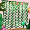 1x2M Искусственные Листья Пальмы Дождевые Занавески Мишура Кисточки Гавайские Джунгли Листья Пальмы Украшения для Вечеринок Детские Дни Рождения