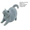 3D-печатная статуэтка зевающего кота, милая фигурка спящего кота для полки, спальни, современный минималистичный декор для дома, подарок для любителей кошек