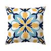 Home Decor Exquisite Blue-Yellow Floral Pattern Pillow Covers Pattern Cushion Cover Suitable for Sofa Bedroom Car Pillow Cover