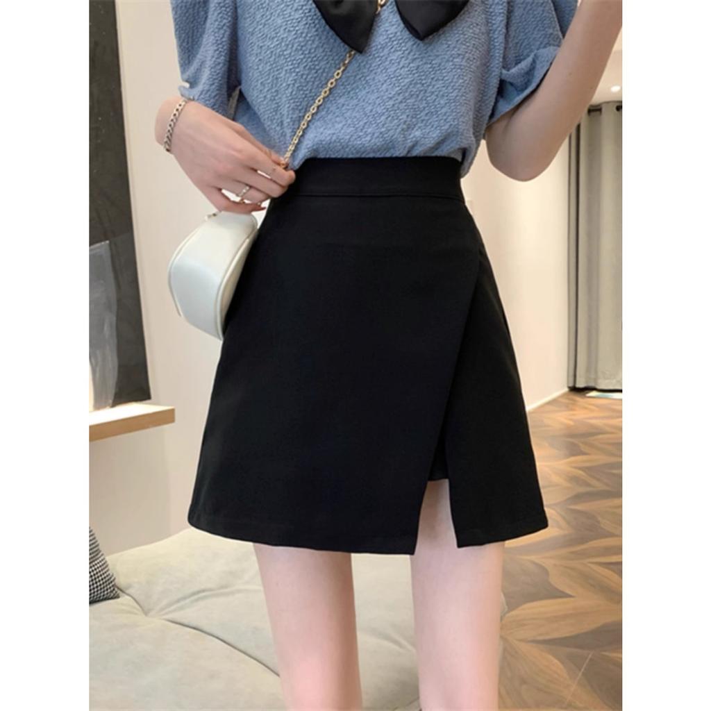 Женская мини-юбка bodycon с высокой талией, расклешенная, с разрезом, повседневная, осенняя, юбка-карандаш, короткая