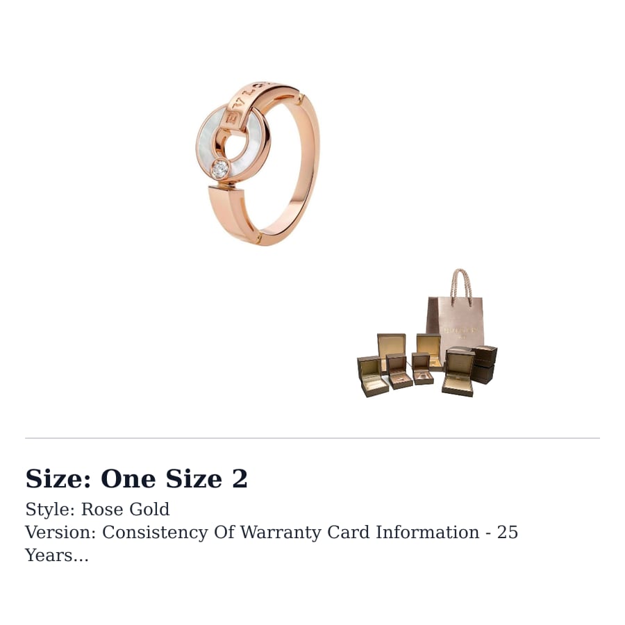 Bvlgari Кольца Женские Розовое Золото 357528