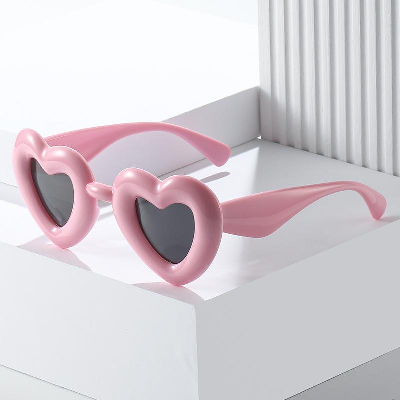 Candy Надувные солнцезащитные очки женские Y2K Trend Heart Солнцезащитные очки Love Glasses женские