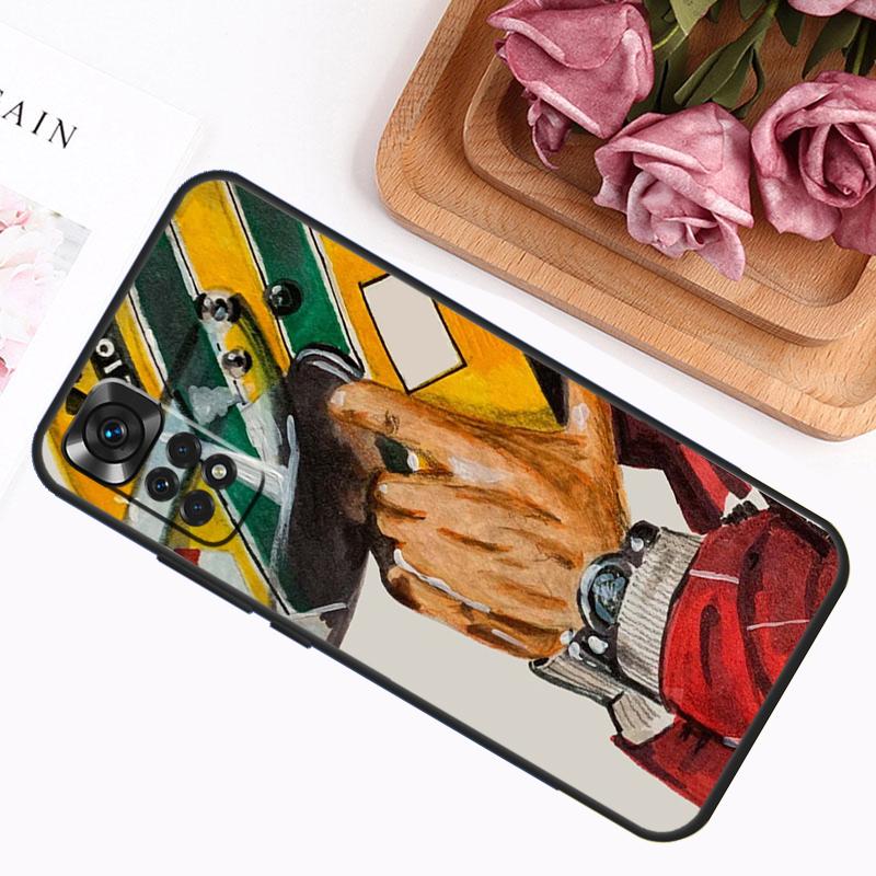 Гонщик Айртон Сенна Чехол Для Xiaomi Redmi Note 13 Pro 14 12 11 9 10 9S 10S 11S 12S Redmi 12C 13C 14C 10C Обложка