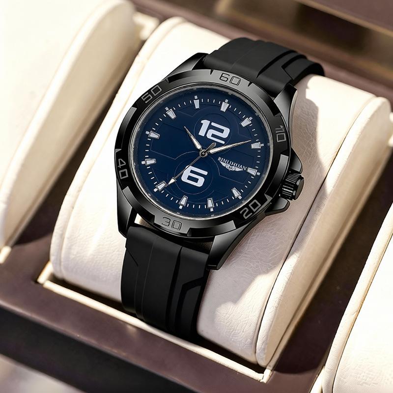 New Fashion Man Luxury Business Leather Watch Men Sport Silicone Quartz Watches Gift Male High Quality Wristwatches Reloj Hombre
