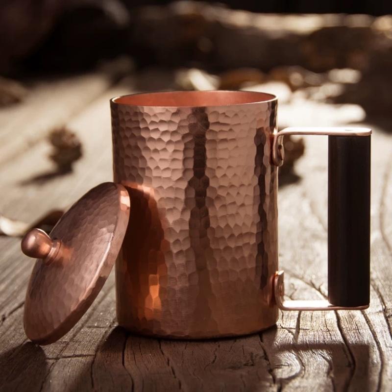 Винтажная Медная Кружка для Кофе Ручной Работы Moscow Mule Портативная 450 мл Кружка для Чая Посуда для Горячей и Холодной Воды Чашка Кухня Ресторан