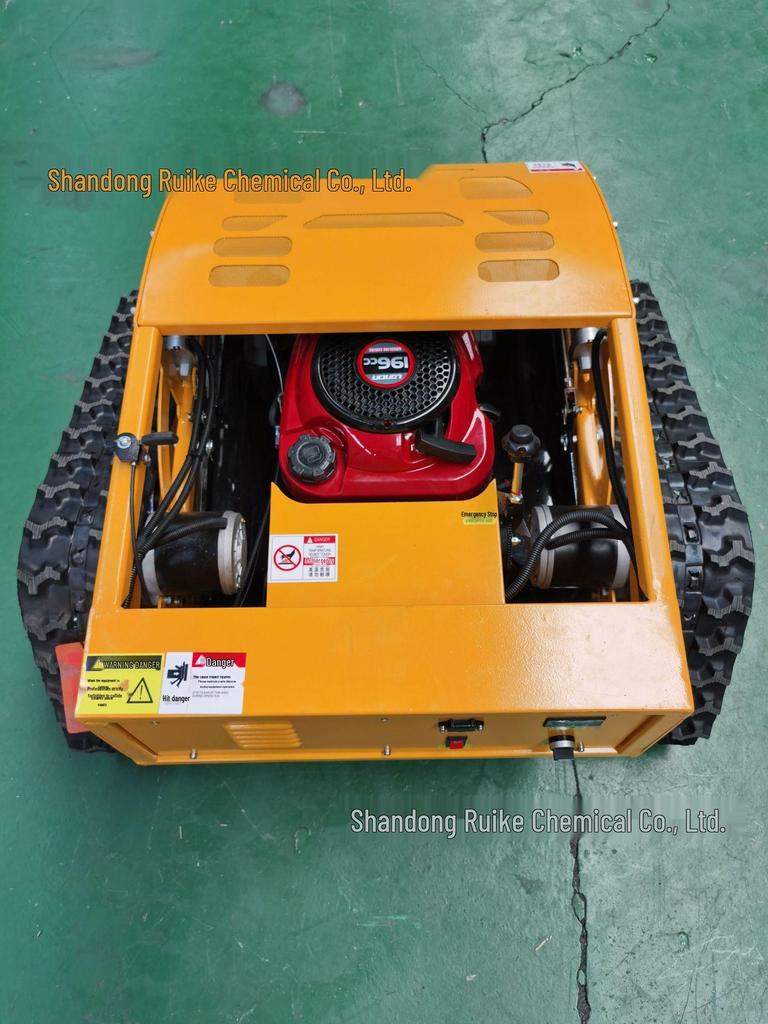 Fully Automatic Remote Control Crawler Lawn Mower and Weed Trimmer for Municipal Greening