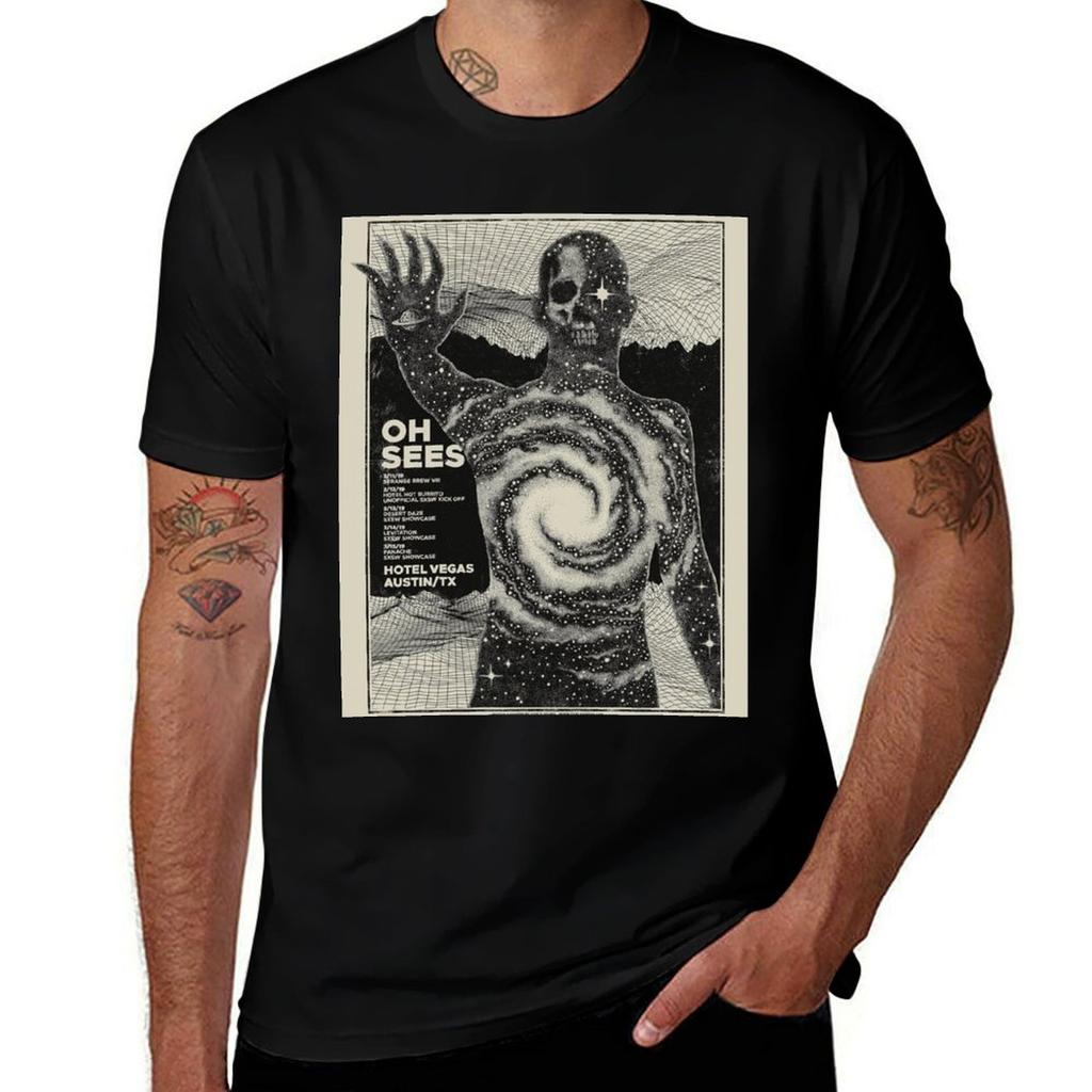 Thee Oh Sees Tour Art T-Shirt Casual Lightweight Short Sleeve Top