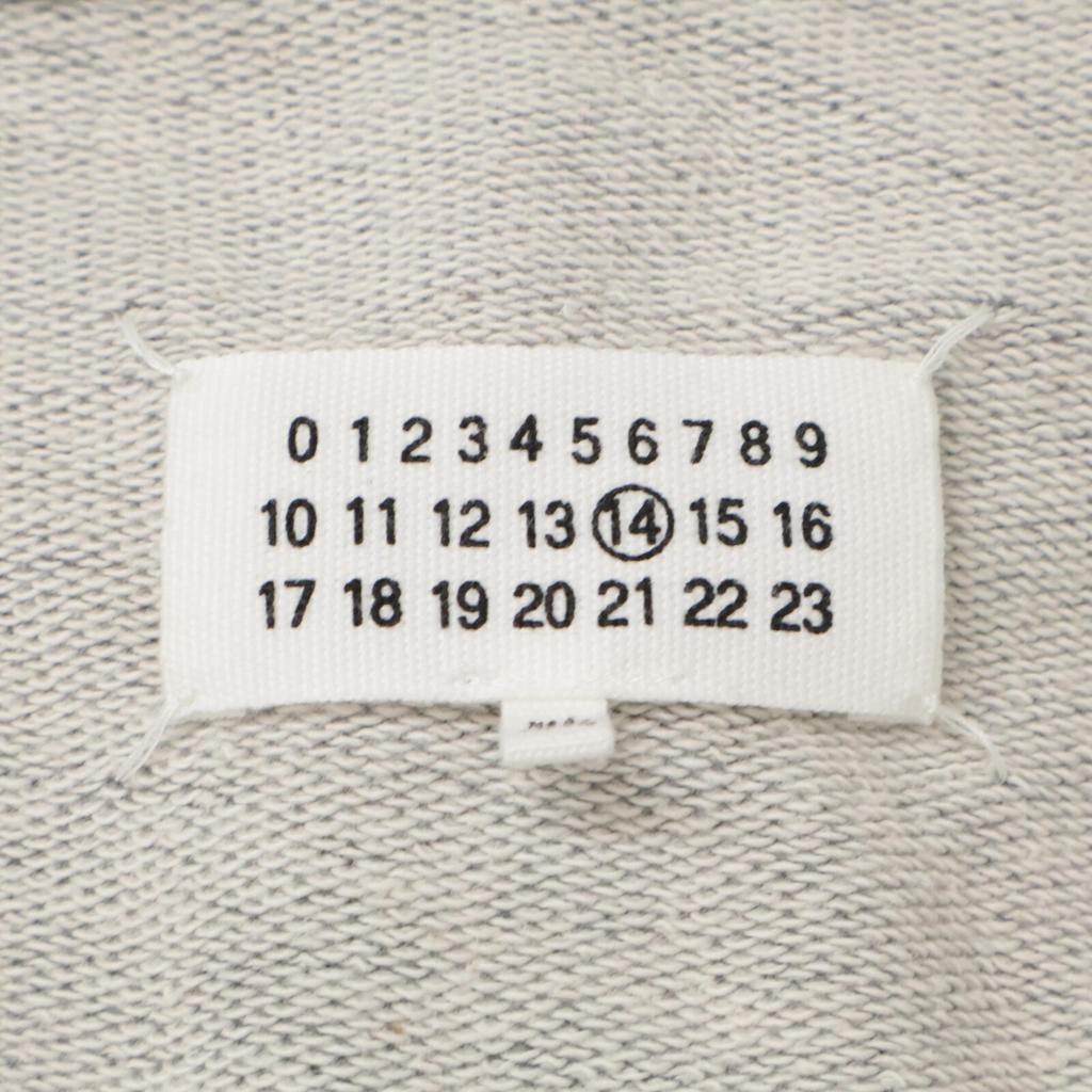 Maison Margiela S50GU0071 2018 Серая толстовка на молнии в форме восьмерки 5 ZIP HODDIE топы 44 серыйПодержанный