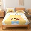 1 Cartoon Cute Bear Zai Pattern Digital Printed Frosted Fitted Sheet,Bedroom Printed Bed Cover,Bedding(No Pillowcase)