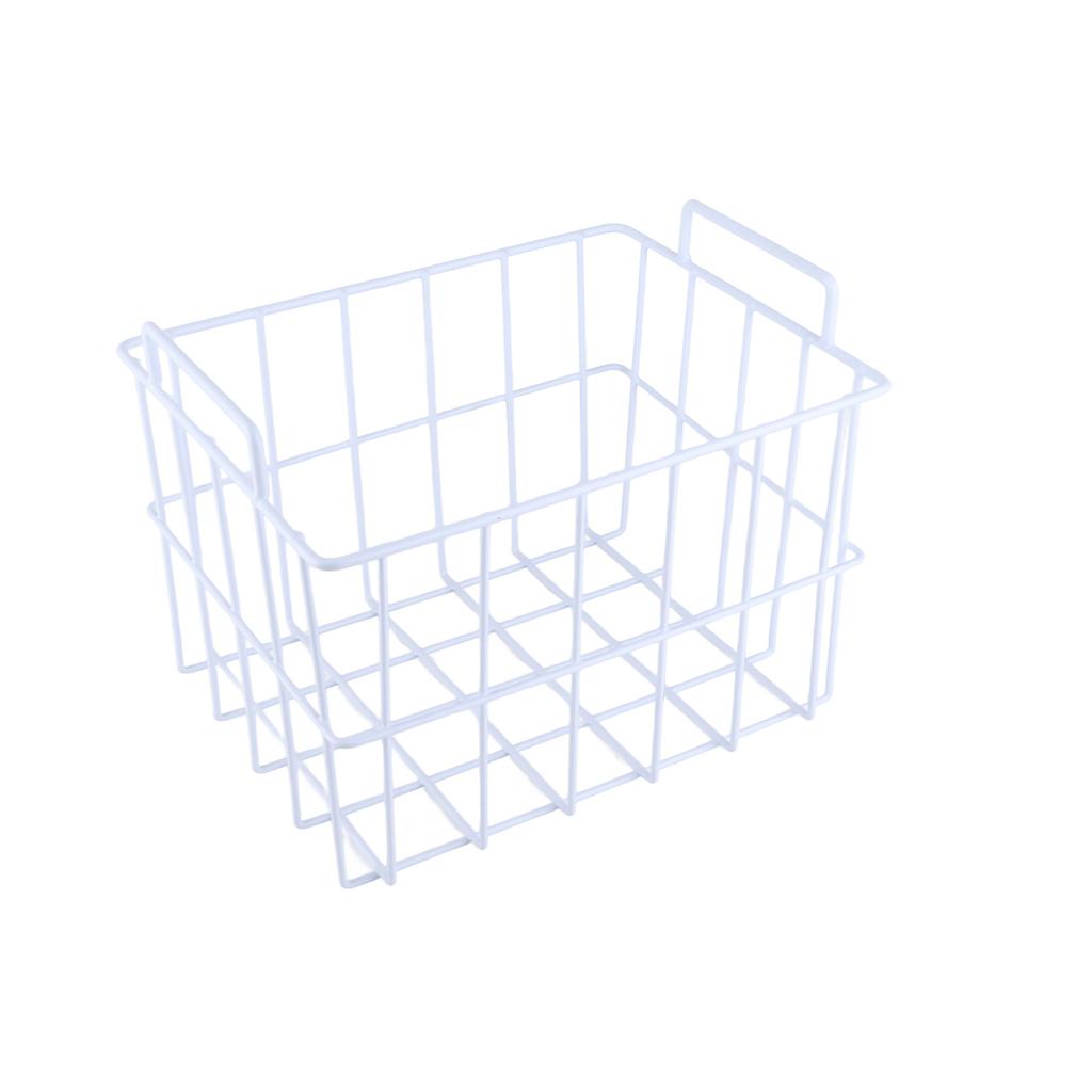 Fridge Freezer Basket Multipurpose Large Capacity Metal Wire Storage Basket for Refrigerator