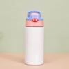 12oz Insulated Cup Kids Double Layer Stainless Steel Water Cups Pop Up Sippy Bottle Outdoor Portable Thermos Children's Gifts