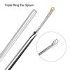 3 шт. Ложка для ушей из нержавеющей стали с тройным кольцом, средство для удаления ушной серы, инструмент для чистки