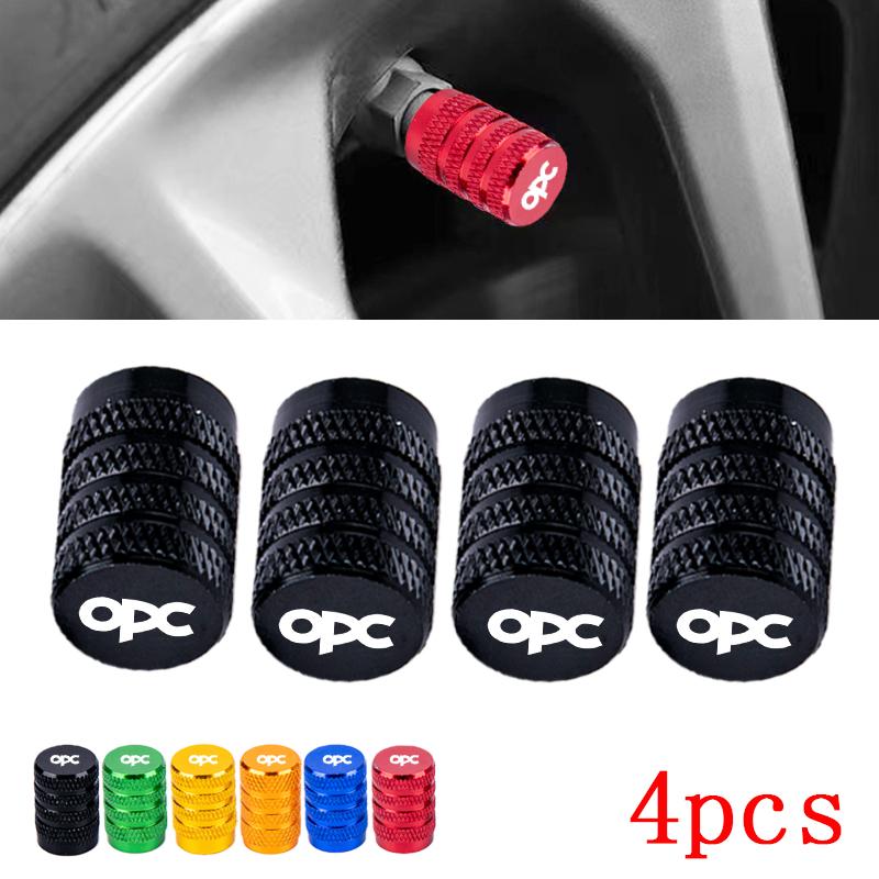 4pcs Car Wheel Tire Valve Caps Tyre Stem Covers Airdust Waterproof For Opel Opc Accessories