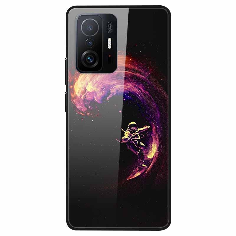 Закаленное Стекло Чехол Для Xiaomi 11T Чехол 6.67 Крутой Бампер Жесткий Стеклянный Чехол Для Xiaomi 11T Pro Чехол Mi 11T Pro Mi11T Capa Оболочки