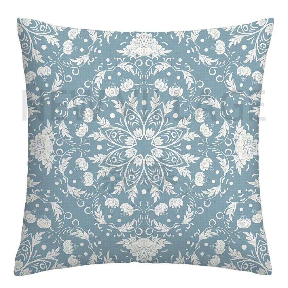 Наволочка из льна с геометрическим узором в виде озера и белого цвета для дивана, украшение для дома, может быть изготовлено по индивидуальному заказу 40x40 45x45 50x50 60x60